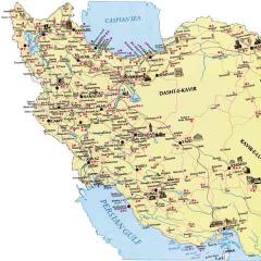 Mappa dell'Iran in russo